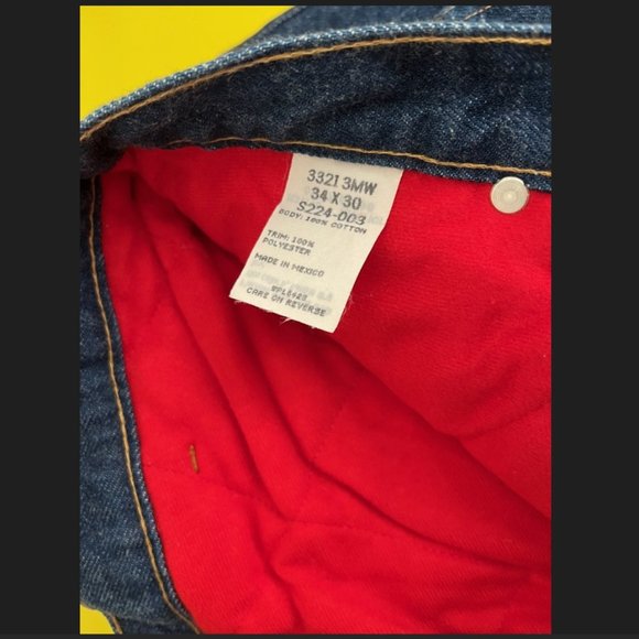 Men's Wrangler Rugged Wear Fleece Lined Jeans, Dark Wash, Size 34x30 - Picture 7 of 12